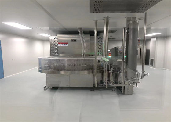 Flaschenfüllung und Versiegelung für 2-30 ml Flaschen Pharmafüllung, mit Rotationswaschmaschine und Plungerpumpe