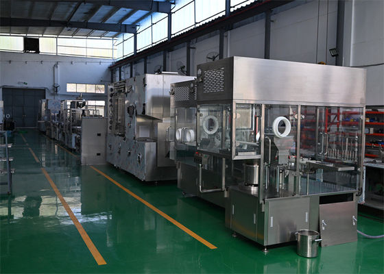 2-30 ml pharmazeutische Durchstechflaschenfüllmaschine aseptische Wasch-Trocknungs-Füllstoppenleitung mit Isolator und Klasse A LAF-System, GMP-konform