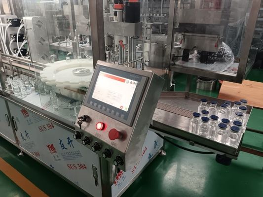 Füllmaschine für sterile Flüssigkeiten für 30-500 ml Glas- und Kunststoffflaschen mit Stickstoffschutz für orale Flüssigkeiten und Desinfektionsmittel