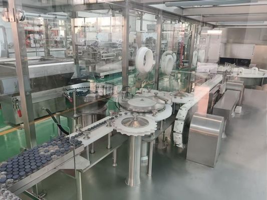 Vollautomatische Flaschenflüssigkeitsfülllinie für 30-500 ml Glas- und Plastikflaschen mit fortgeschrittener Sicherheit