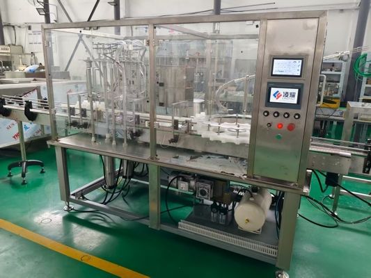Automatischer Pestizidfüller, Flaschenfüllmaschine für Pestizide geeignet für 500-1500 ml PET-Flaschen, Genauigkeit ±0,5%, in Übereinstimmung mit GMP- und FDA-Normen